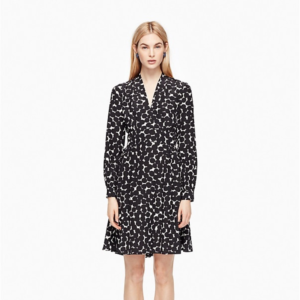 Kate Spade Blot Dot Silk Dress